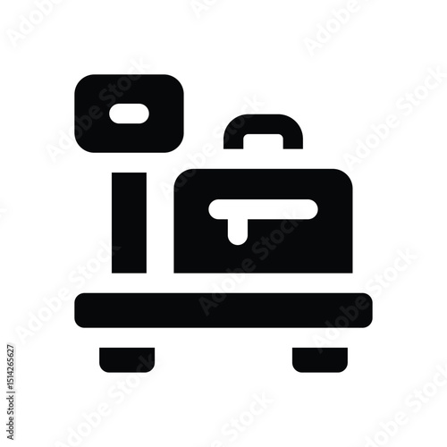 luggage glyph icon. Strong and solid vector icon for websites, mobile interfaces, presentations, and visual branding. High quality and easy to edit.