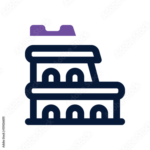 colloseum duotone icon. Sleek and modern vector icon for websites, mobile apps, marketing materials, and corporate design. Fully scalable and ready to use.