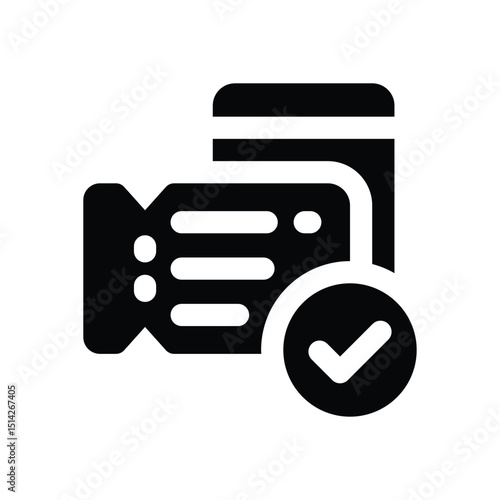 ticket line icon. Clean and minimalist vector icon for websites, mobile apps, presentations, and logos. Fully scalable and customizable for any project.