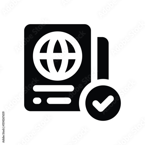 passport line icon. Clean and minimalist vector icon for websites, mobile apps, presentations, and logos. Fully scalable and customizable for any project.