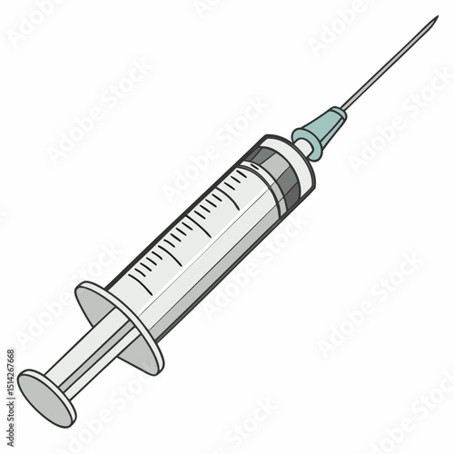 Medical syringe needle injection healthcare vaccine drug treatment
