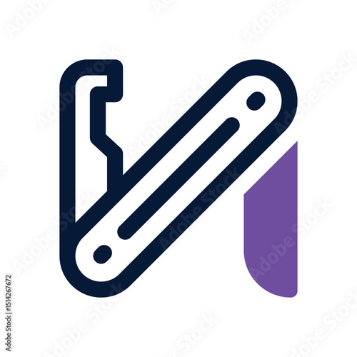 utility knife duotone icon. Sleek and modern vector icon for websites, mobile apps, marketing materials, and corporate design. Fully scalable and ready to use.