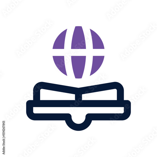 guidebook duotone icon. Sleek and modern vector icon for websites, mobile apps, marketing materials, and corporate design. Fully scalable and ready to use.