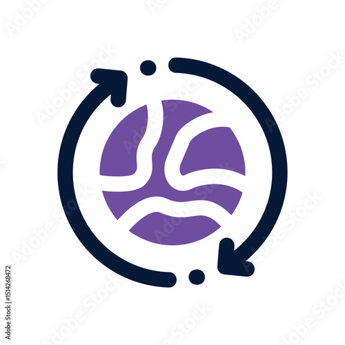 world duotone icon. Sleek and modern vector icon for websites, mobile apps, marketing materials, and corporate design. Fully scalable and ready to use.
