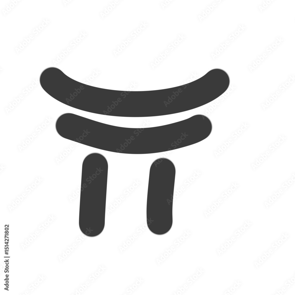 menampilkan simbol bergaya minimalis dan modern yang menyerupai torii, yaitu gerbang tradisional Jepang yang biasa ditemukan di pintu masuk kuil Shinto. menampilkan simbol bergaya minimalis dan modern yang menyerupai torii, yaitu gerbang tradisional Jepang yang biasa ditemukan di pintu masuk kuil Shinto.