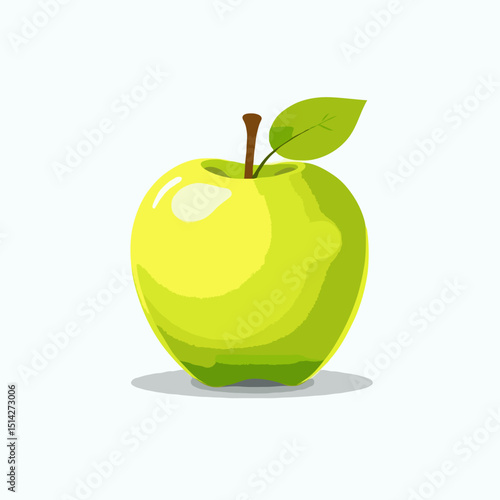 green apple isolated on white