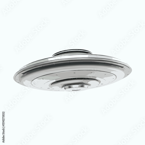 alien spaceship vector on white background