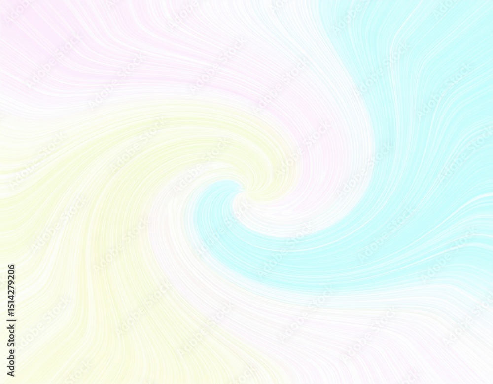 Fototapeta premium Pastel-colored swirling abstract pattern with soft, textured lines forming a gentle vortex.
