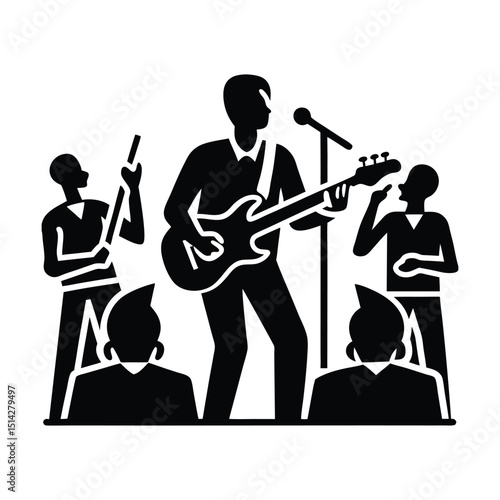 rock band on a white background
