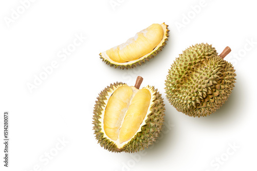 durian isolated on white background	