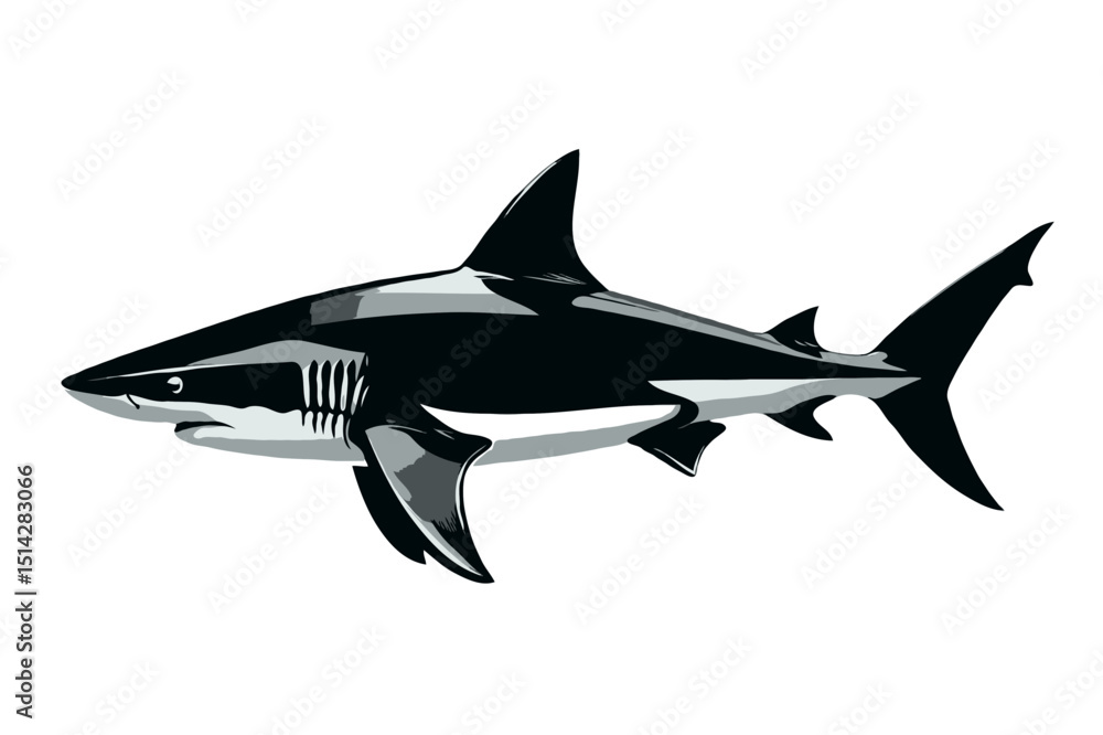 Obraz premium shark vector illustration