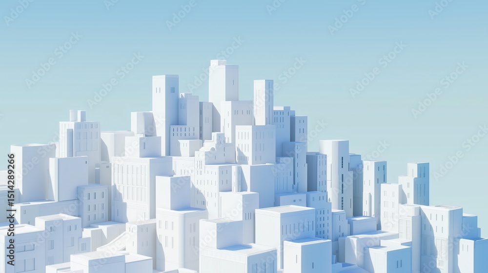 Abstract White Cityscape Abstract White Cityscape