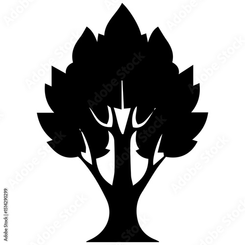 silhouette of a tree the beauty of nature—a stunning tribute to tree-inspired artistry