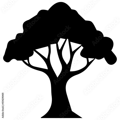 The dynamic motion of organic tree aesthetics captured in digital brilliance