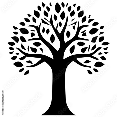 vector tree silhouette nature’s elegance—a luxurious tribute to tree artistry