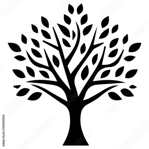 The poetic complexity of illustrated trees in stylish vector abstraction