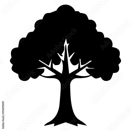 The timeless sophistication of stylish digital tree silhouettes