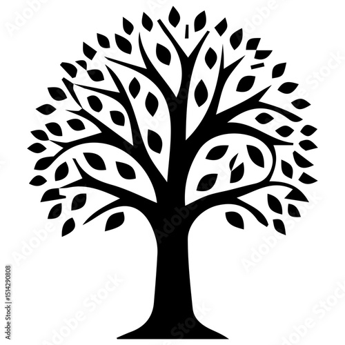 The sophistication of minimalist tree formations in premium vector art