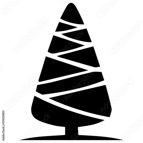 Sophisticated vector trees infused with flowing geometric elegance