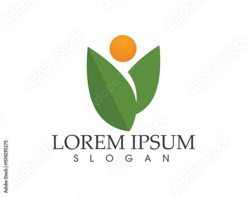 leaf green nature logo and symbol template Vector