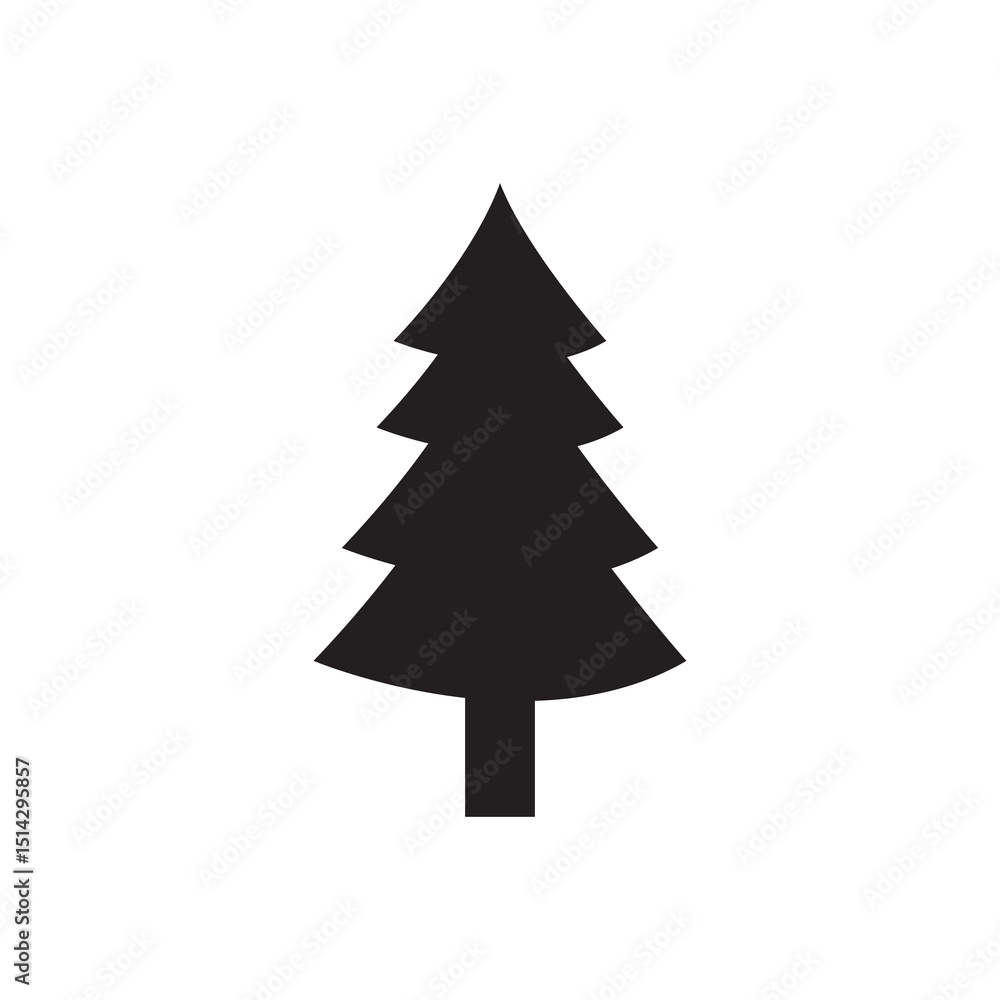 A black tree with a white background A black tree with a white background