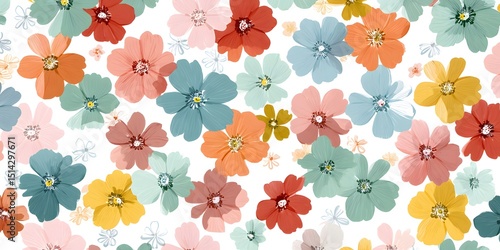 Colorful Seamless Floral Pattern