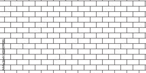 white brick wall texture and solid bricks seamless pattern background.
