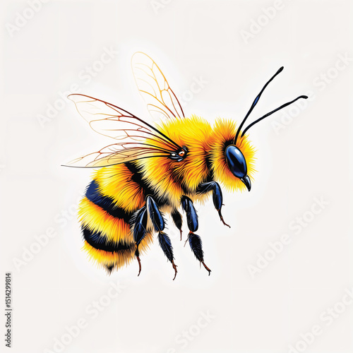 bee and honey Cartoon Vector Illustration isolated