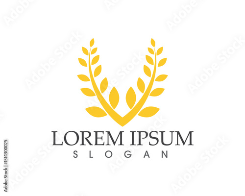 rice food meal logo and symbols template icons
