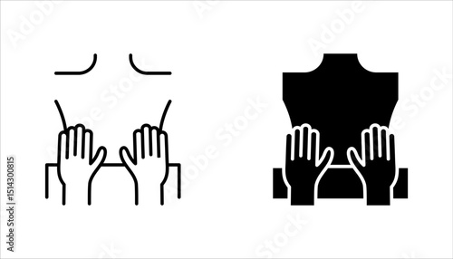 Massage line icon set. Relaxation, perfect for spa and massage service, vector illustration on white background