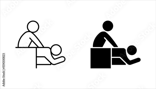 Massage line icon set. Relaxation, perfect for spa and massage service, vector illustration on white background