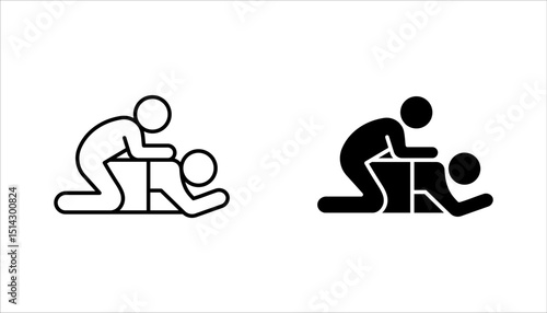 Massage line icon set. Relaxation, perfect for spa and massage service, vector illustration on white background