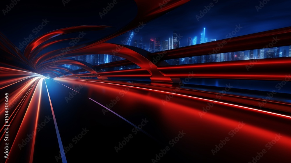 Fototapeta premium Futuristic bridge design a modern background image capturing innovative architecture
