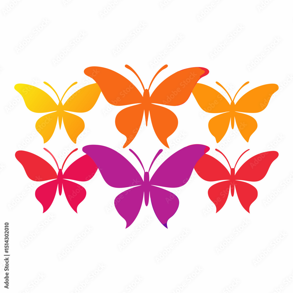 Obraz premium colorful butterflies isolated on white