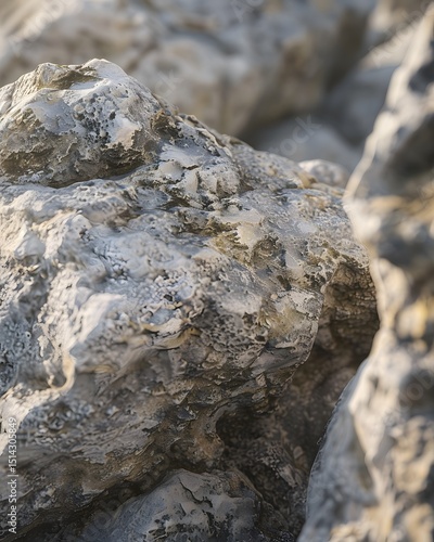 Textured Natural Stone Surface with Metallic and Crystal Inclusions