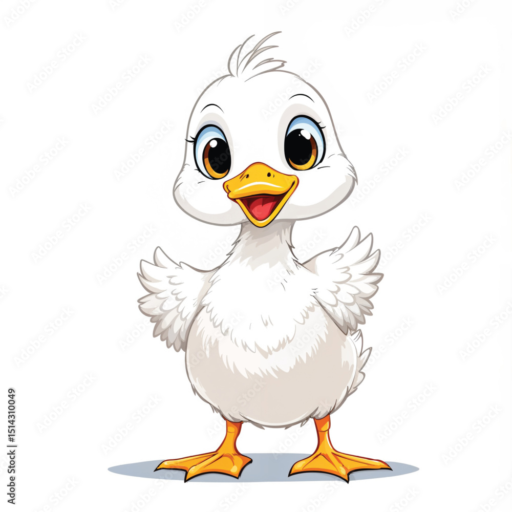 Cute duck Cartoon Vector Illustration isolated Cute duck Cartoon Vector Illustration isolated