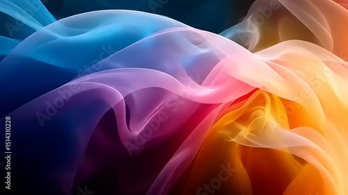 Abstract flowing gradient waves animation with vibrant colors and subtle dynamic movement