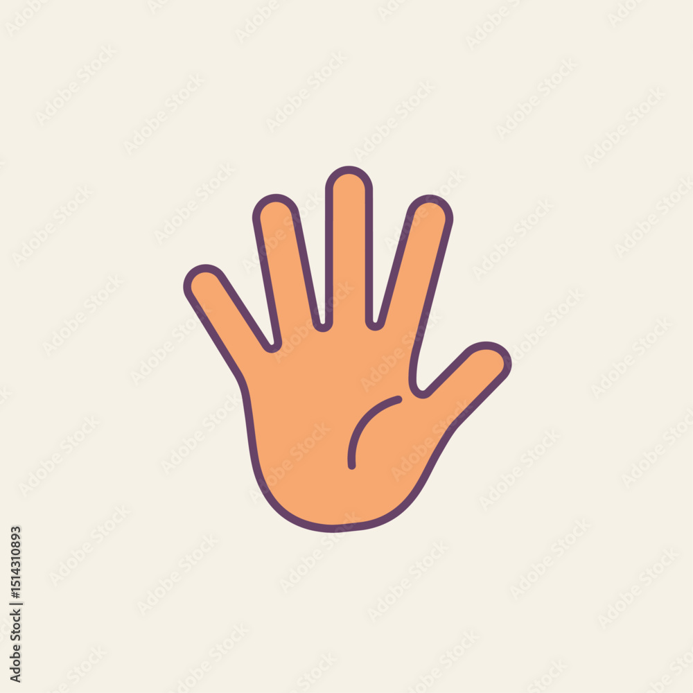 High-Five Hand Gesture Icon Simple Flat Design Illustration High-Five Hand Gesture Icon Simple Flat Design Illustration