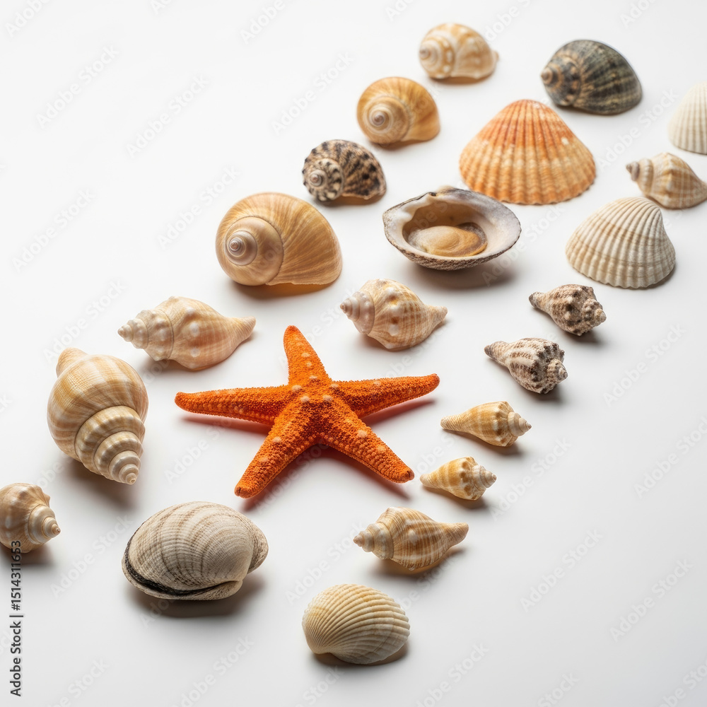 set of seashells set of seashells