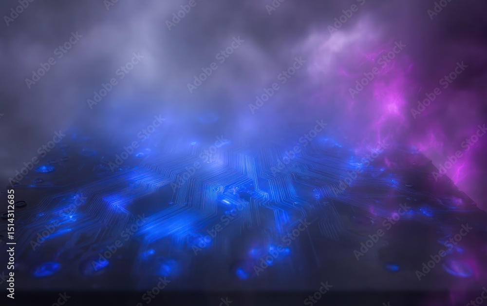 Fototapeta premium Abstract futuristic landscape