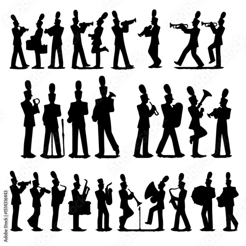 Marching Band silhouette 