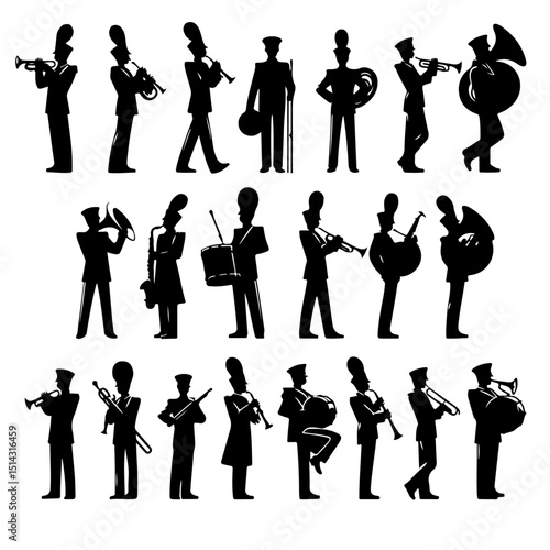Marching Band silhouette 