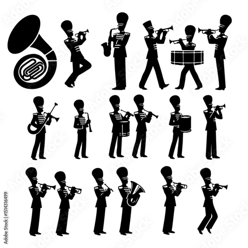 Marching Band silhouette 