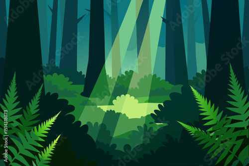 green forest in the forest