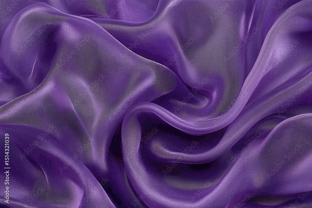 Obraz premium Close-up view of a vibrant purple silk fabric.