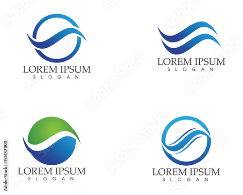 Waves beach logo and symbols template icons app