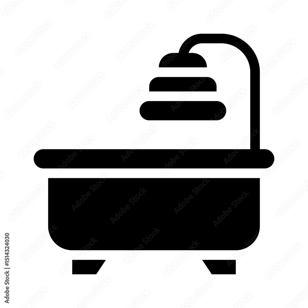 Obraz premium hotel bathroom glyph icon