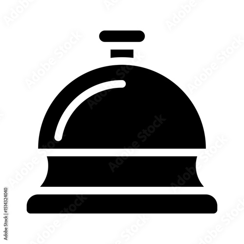 hotel bell glyph icon