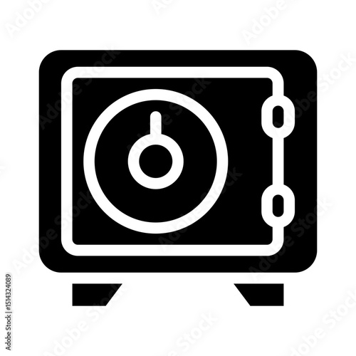 hotel safe glyph icon