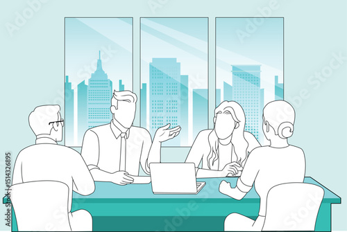 Business team discussing and brainstorming ideas